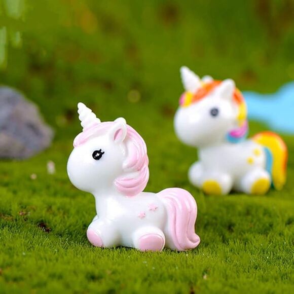 Mini Unicorn Figurines Statue,Rainbow Unicorn Cake Toppers Decoration(Pack of 8) - Picture 3 of 7